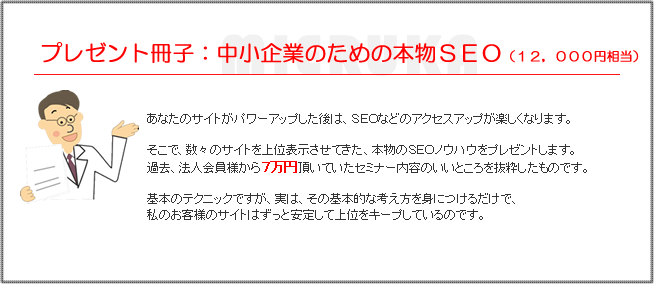 スペシャル特典SEO